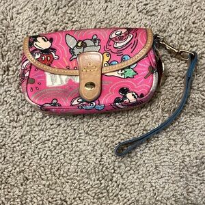 Dooney & Bourke Pink Wristlet with Disney Design